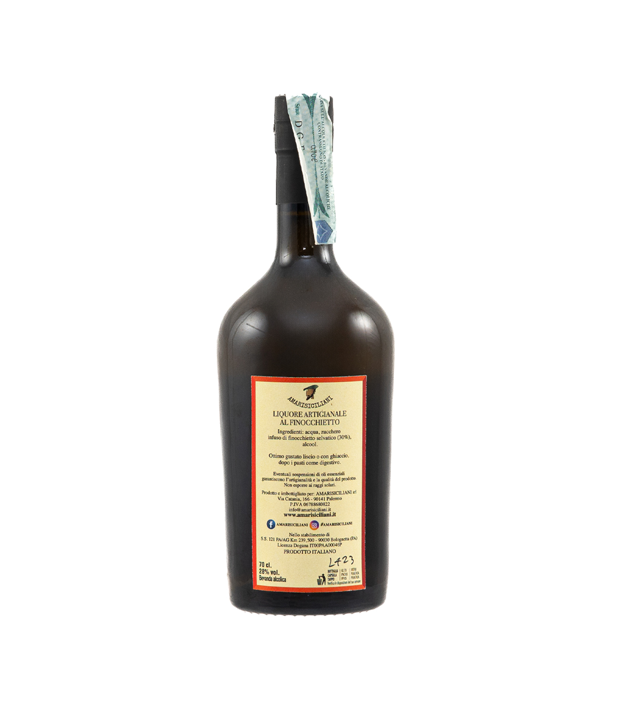 liquore bastiano artigianale al finocchietto siciliano