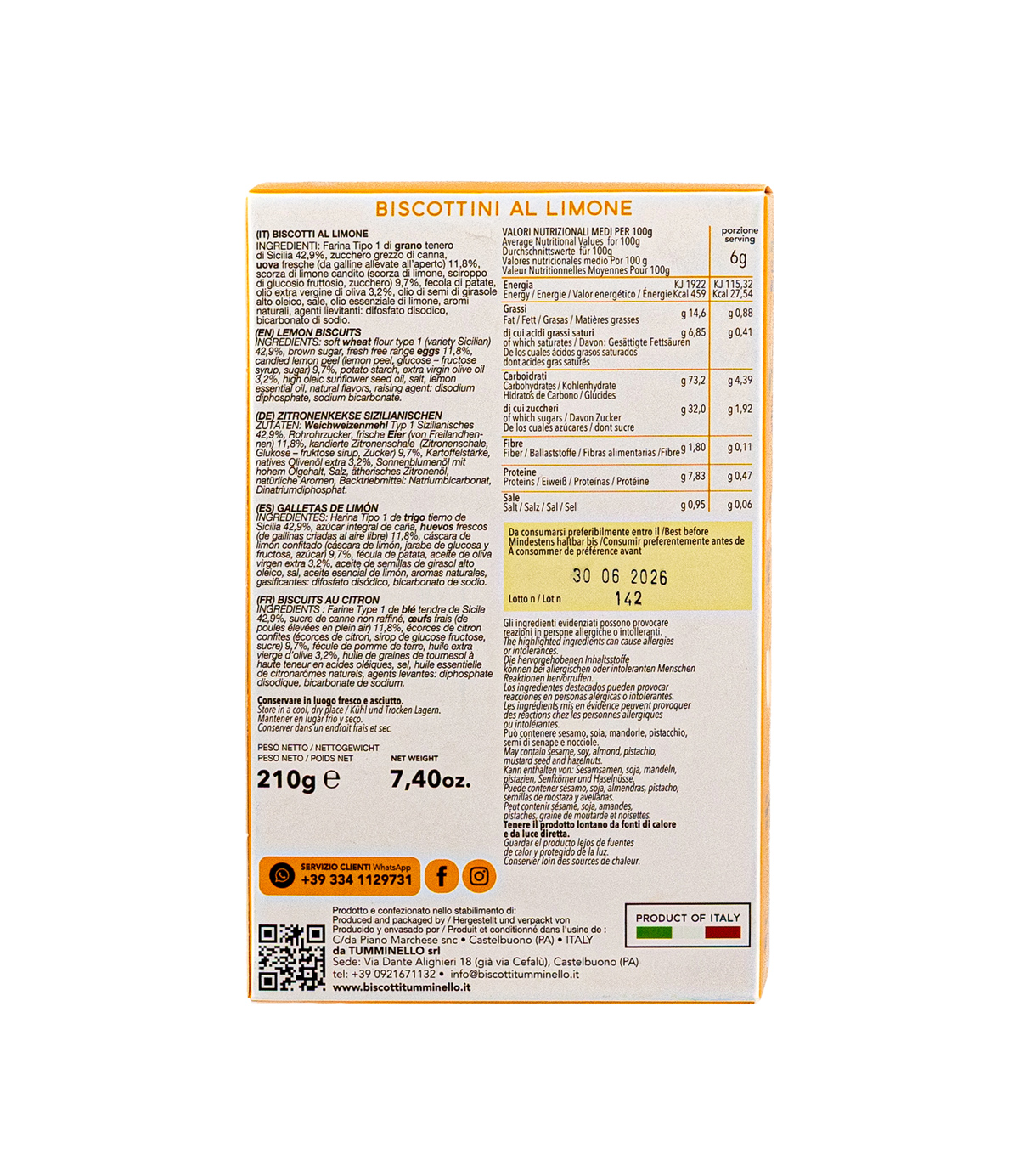 biscotti tumminello limone granisi