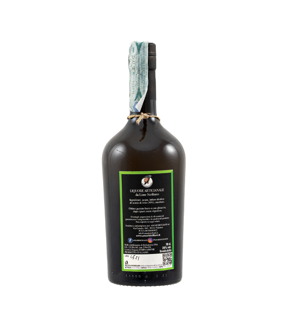 Liquore artigianale vossia al lime siciliano